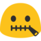 Zipper-Mouth Face emoji on Google